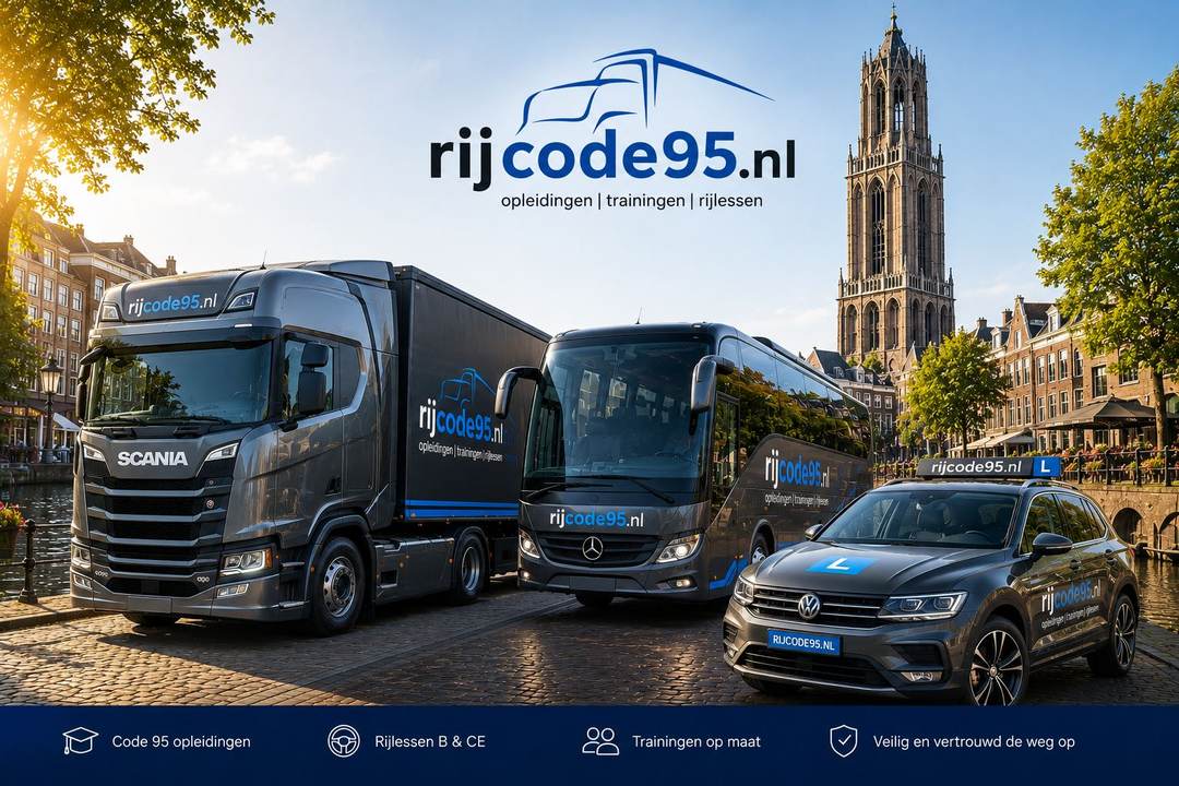Code 95 nascholing & autorijles in Utrecht — RijCode95 RijCode95 — CCV-erkende Code 95 nascholing en autorijles categorie B in regio Utrecht met ervaren rijinstructeurs