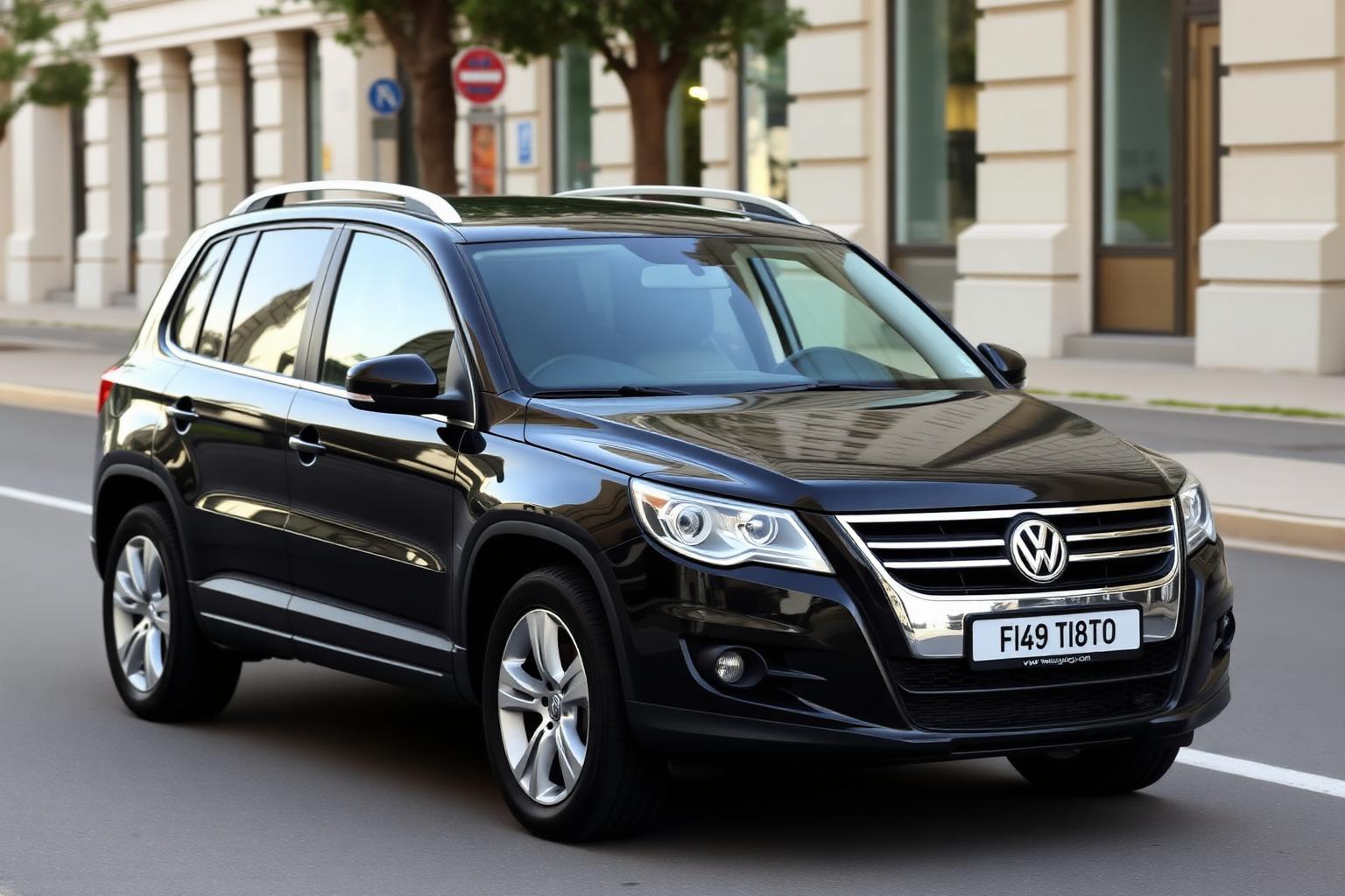 Zwarte Volkswagen Tiguan lesauto